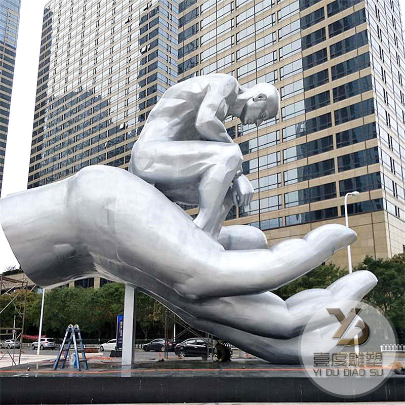 大型不锈钢雕塑定制广场地标金属园林户外异形创意景观公园摆件